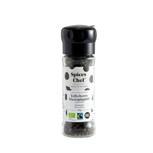 Spices Chef Tellicherry Mustapippurimylly 55g Luomu