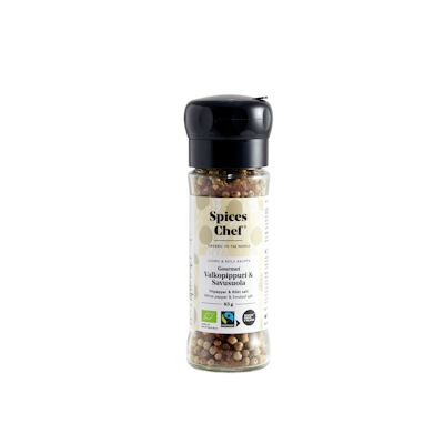 Spices Chef Luomu Valkopippuri savusuolamylly 85g Reilu kauppa