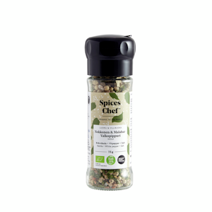 Spices Chef Luomu Nokkonen ja Malabar valkopippuri suola 75g