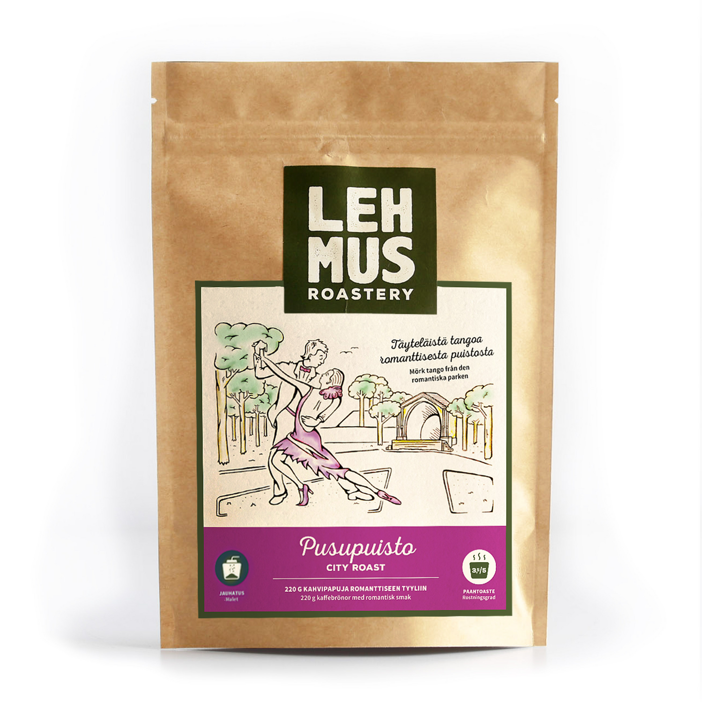 Lehmus Roastery Pusupuisto 220g jauhettu keskitumma kahvi | K-Ruoka  Verkkokauppa