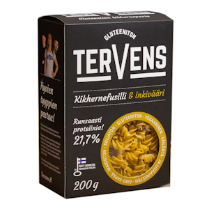 Tervens Kikhernefusilli & inkivääri 200g