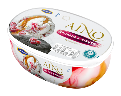 Aino kermajäätelö 527g/0,9l Karpalo&Kinuski laktoositon