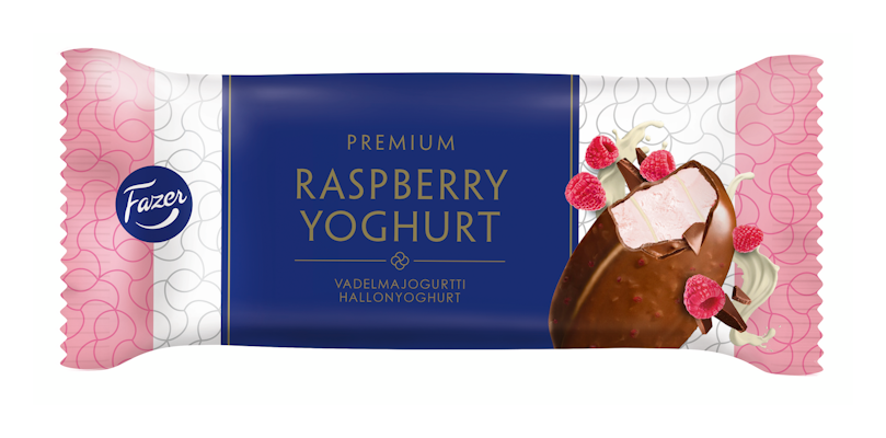 Fazer Premium Raspberry Yoghurt kermajäätelöpuikko 66g/94ml