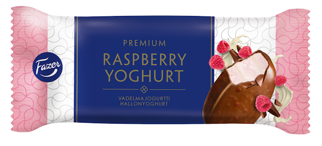 Fazer Premium Raspberry Yoghurt kermajäätelöpuikko 66g/94ml