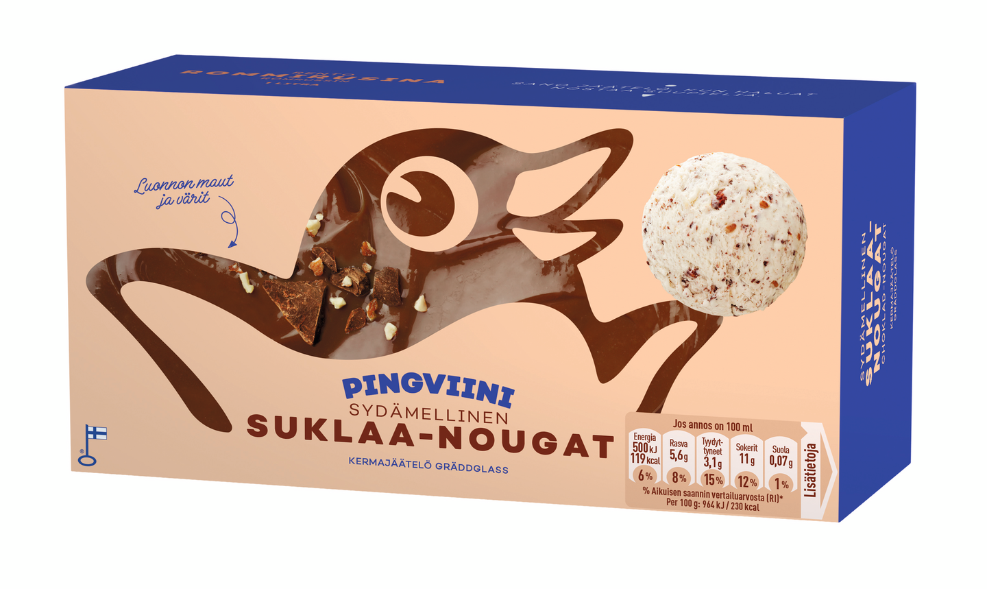 Pingviini jäätelö 1l suklaa-nougat