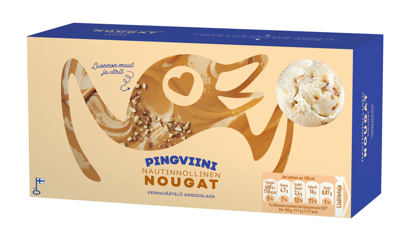 Pingviini jäätelö 1l nougat