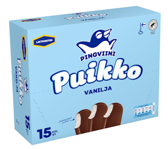 Pingviini puikko 15x32g vanilja laktoositon mpk