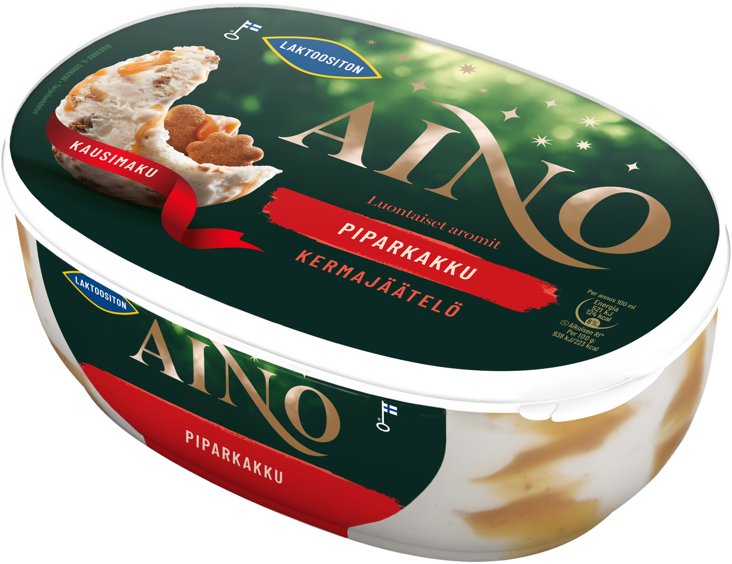 Aino Piparkakku kermajäätelö 0,9L laktoositon