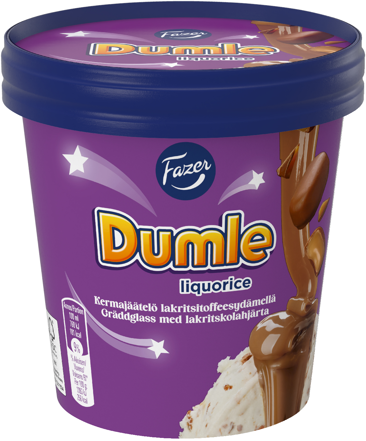 Fazer Dumle Liquorice kermajäätel ö425ml