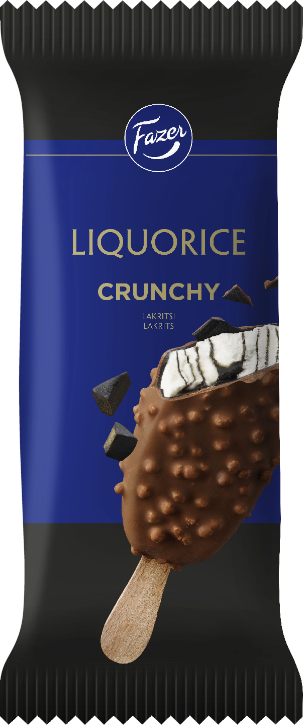Fazer Liquorice Crunchy jäätelöpuikko 71g/90ml
