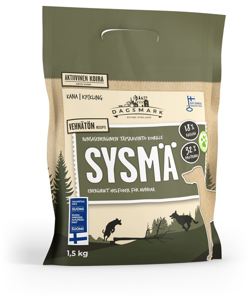 Dagsmark Sysmä 1,5 kg kana & kaura runsasenerginen täysravinto | K-Ruoka  Verkkokauppa