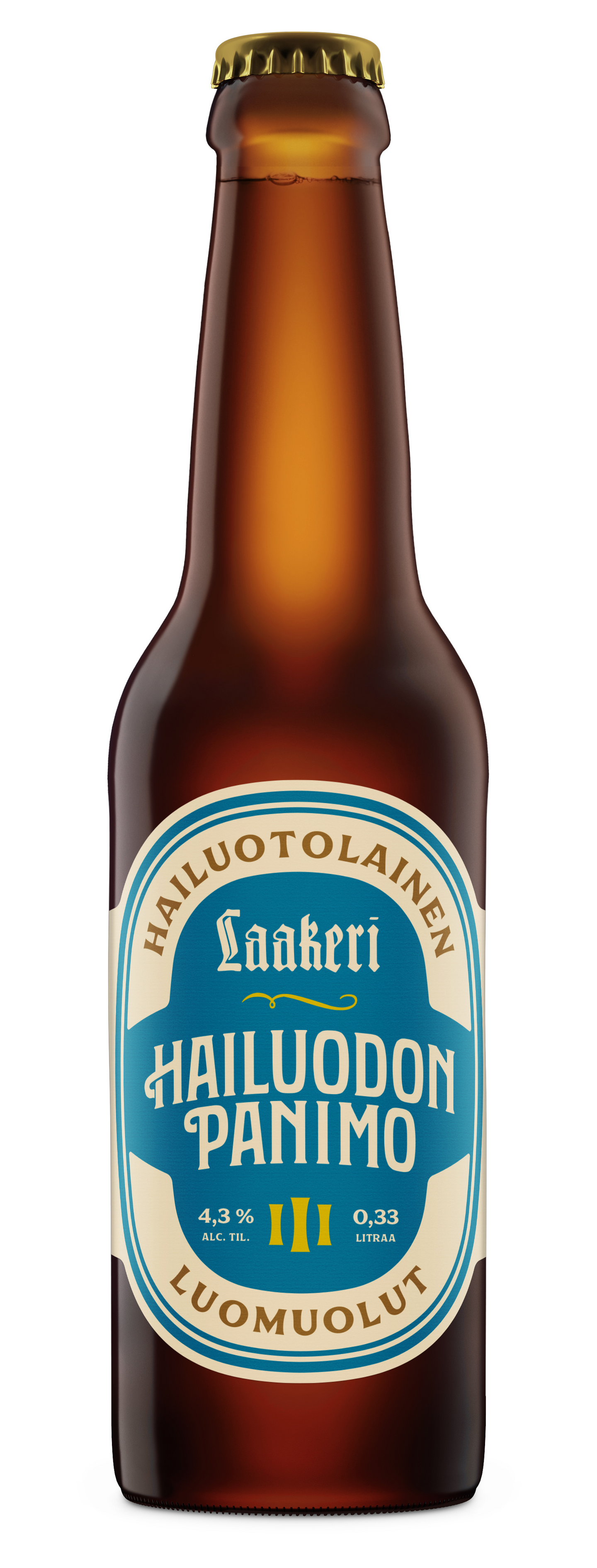 Hailuodon panimo Laakeri olut 4,3% 0,33l luomu