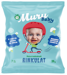 Muru Baby Luomu rinkulat maissi-kukkakaali 20g 7kk