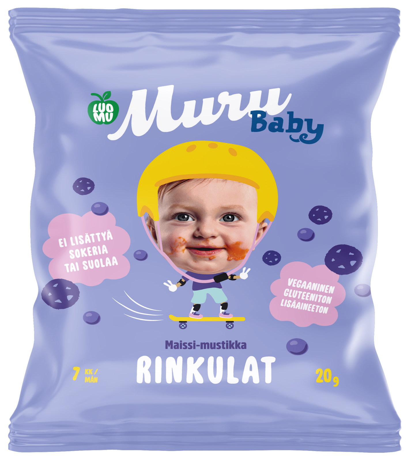 Muru Baby Luomu rinkulat maissi-mustikka 20g 7kk