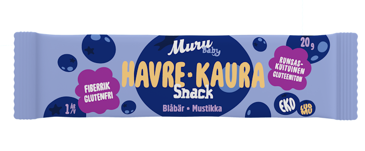 Muru Baby Luomu kaurapatukka mustikka 20 g 1 v