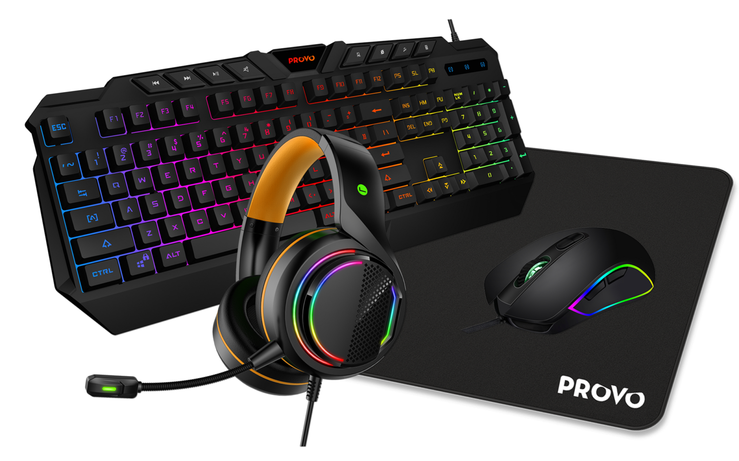 Provo Gaming 4-in-1 -pelitarvikepaketti