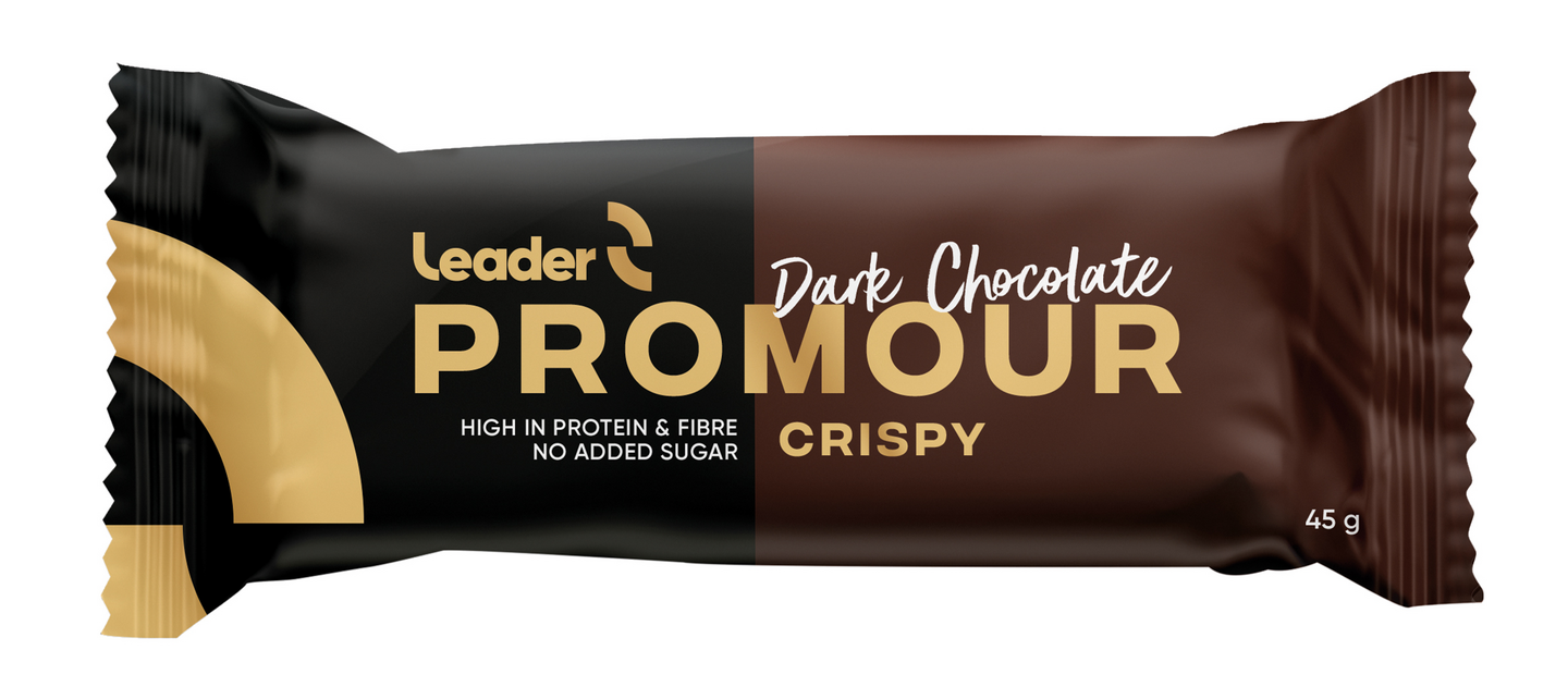 Leader Promour proteiinipatukka tummansuklaanmakuinen 45 g