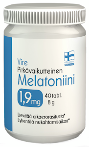 Vire Melatoniinivalmiste melatoniini 1,9 mg pitkävaikutteinen 40 tablettia 8g