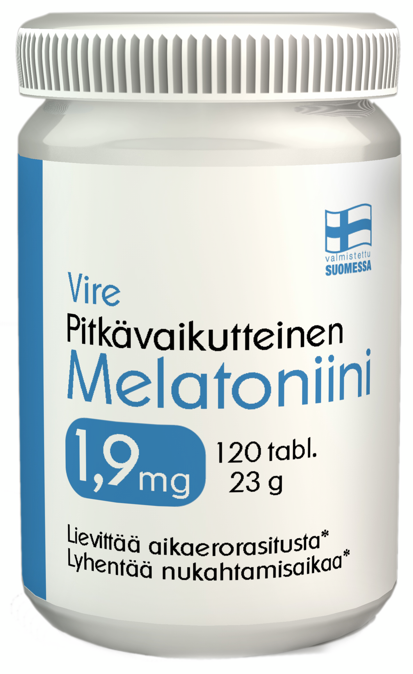 Vire Melatoniinivalmiste melatoniini 1,9 mg pitkävaikutteinen 120 tablettia 23 g