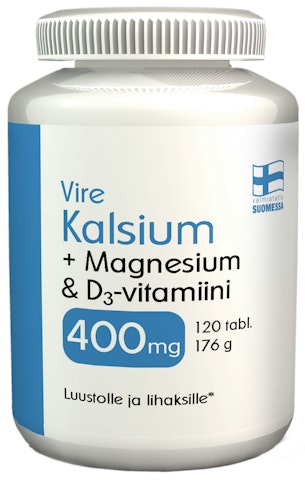 Vire hivenaine- ja vitamiinivalmiste Kalsium-Magnesium-D-vitamiini 120 tablettia 176g