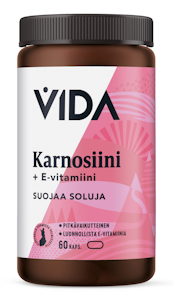 Vida karnosiini 400 mg ja E-vitamiini 60 kaps 32g  Pitkävaikutteinen Ravintolisävalmiste