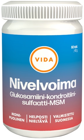 Vida nivelvoima glukosamiini-kondroitiini-sulfaatti-MSM 60tabl  40g  ravintolisävalmiste