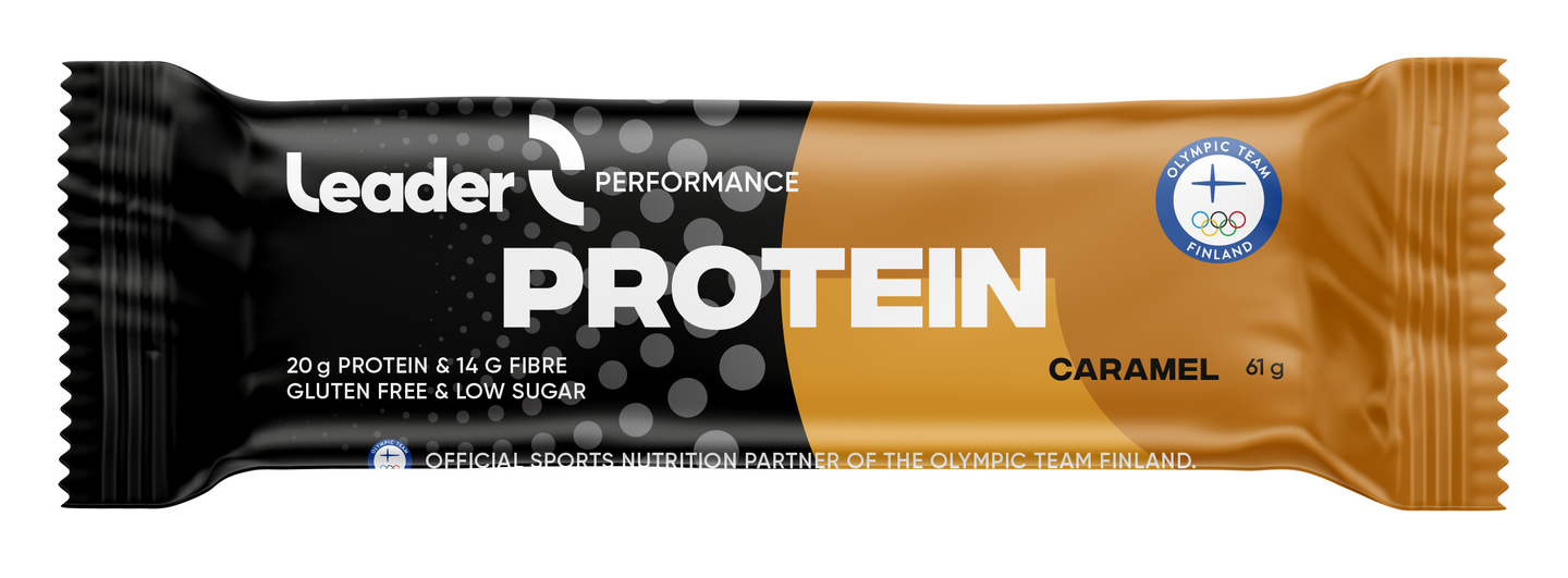 Leader Performance protein caramel proteiinipatukka karamelli-fudge 61 g