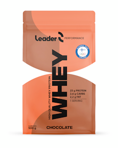 Leader Performance Whey heraproteiinijauhe suklaanmakuinen 500 g