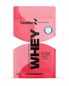 Leader Performance Whey heraproteiinijauhe mansikanmakuinen 500 g