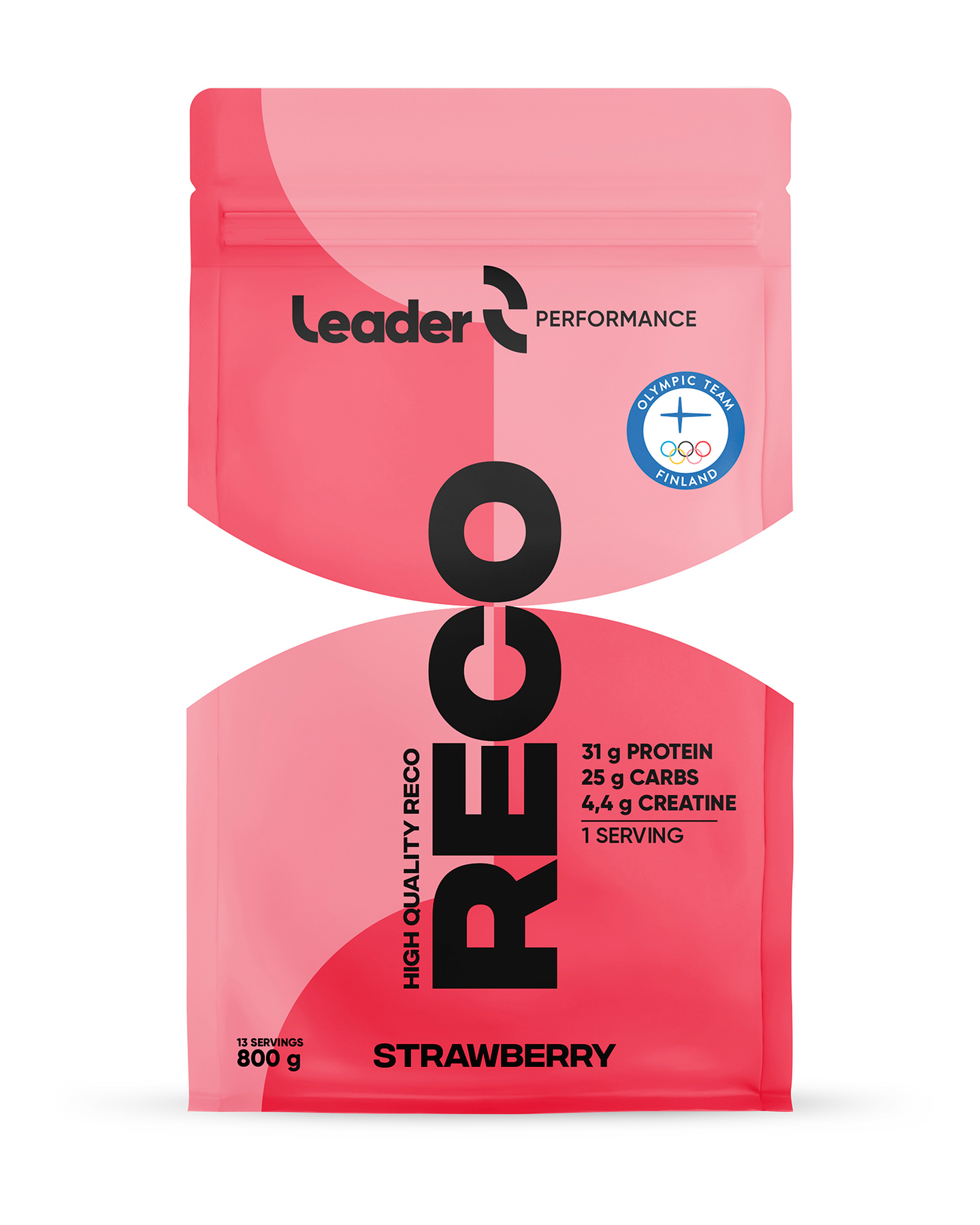 Leader Performance Reco proteiini-hiilihydraattijauhe mansikanmakuinen 800 g