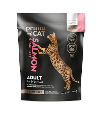 PrimaCat viljaton lohi kaikille aikuisille kissoille 400g