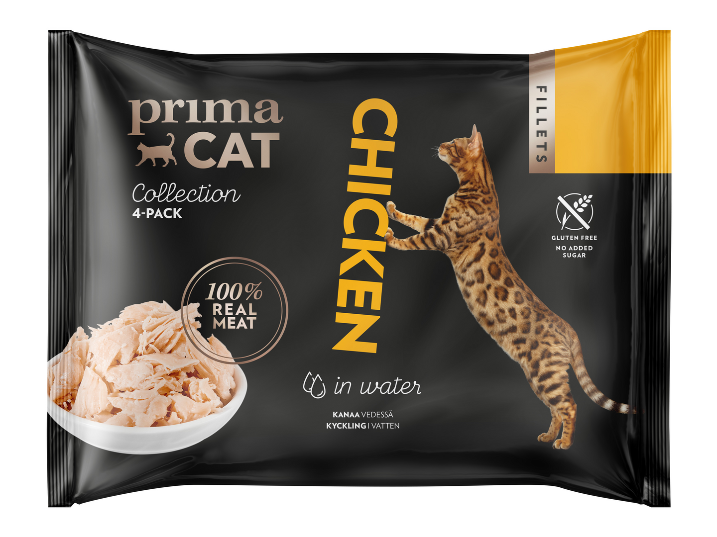 Primacat Fillets 4x50g kanaa vedessä