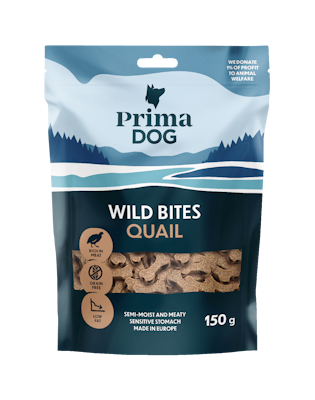 PrimaDog Wild Bites pehmeä 150g viiriäinen