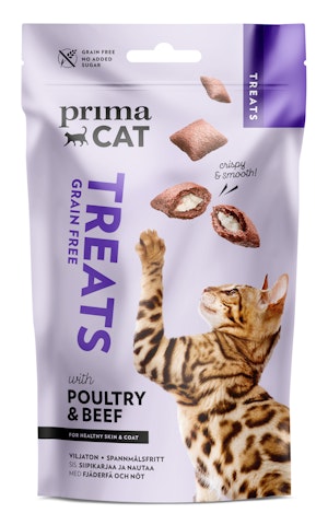 PrimaCat Treats crunchy siipikarjaa ja nautaa 40g