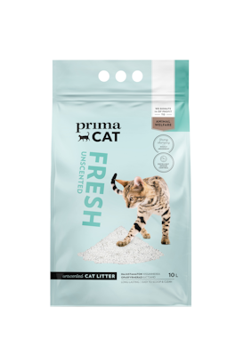 PrimaCat Fresh Unscented kissanhiekka 10l valkoinen