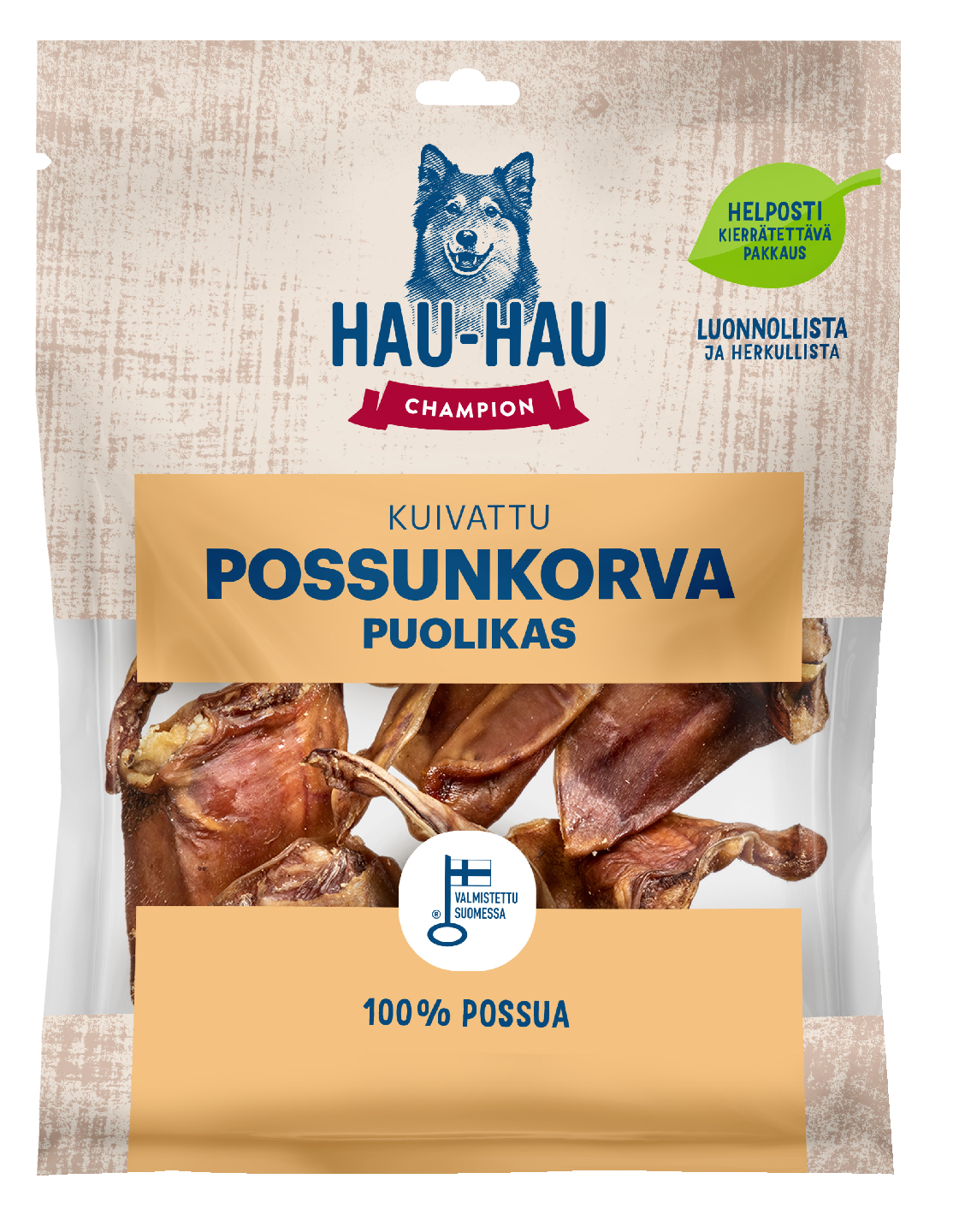 Hau-Hau Champion kuivattu possunkorva puolikas 240g QPA