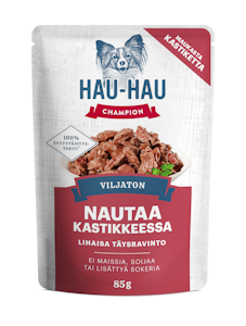 Hau Hau Champion Nautaa kastikkeessa 85g