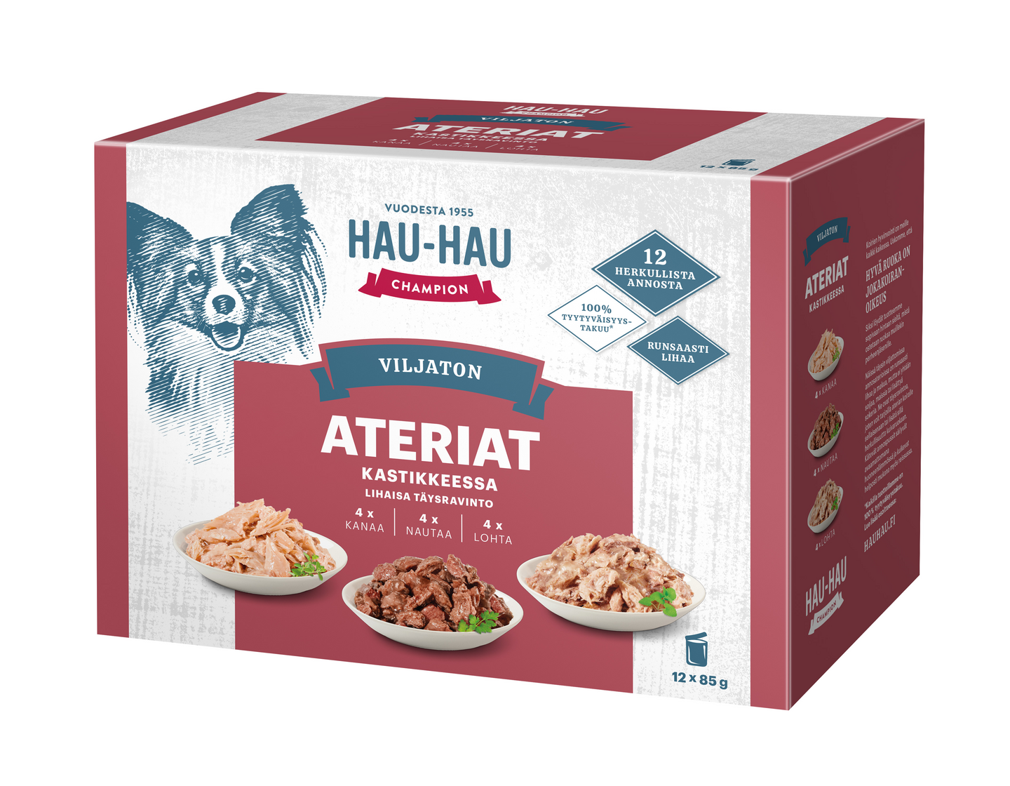 Hau-Hau Champion Annosaterialajitelma kastikkeessa 12 x 85g