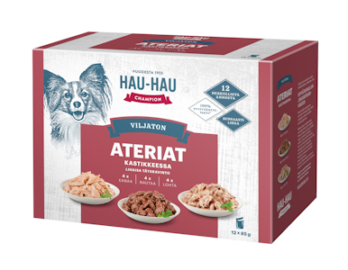 Hau-Hau Champion Annosaterialajitelma kastikkeessa 12 x 85g