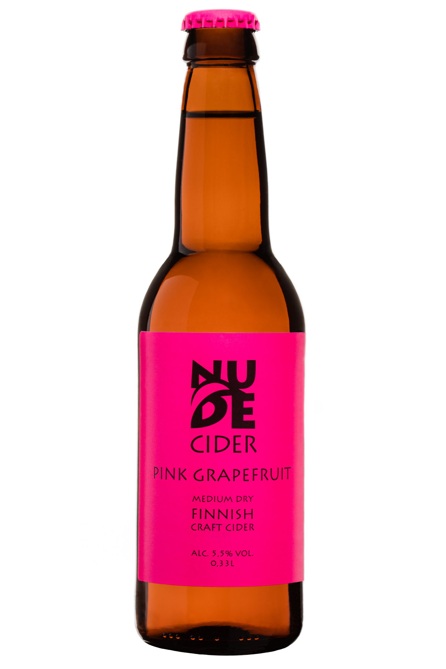 Nude Cider Pink Grapefruit omenasiideri puolikuiva 5,5% 0,33l