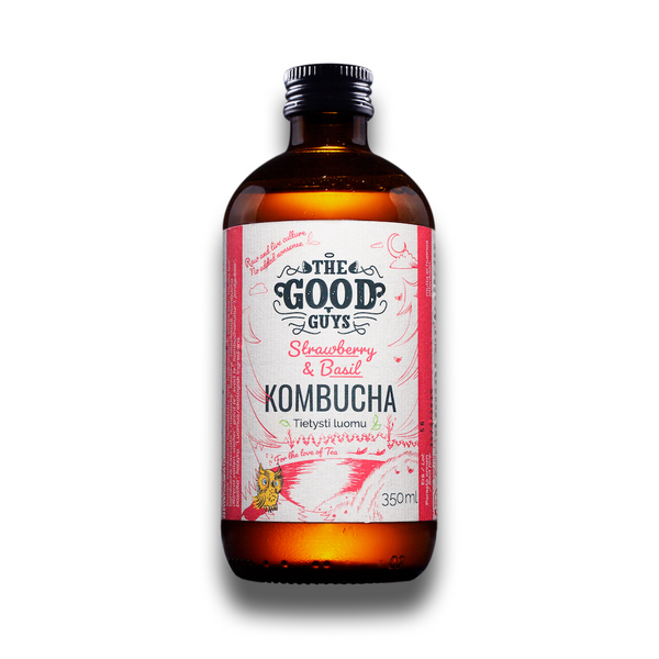The Good Guys Kombucha Strawberry-Basil 0,35l luomu