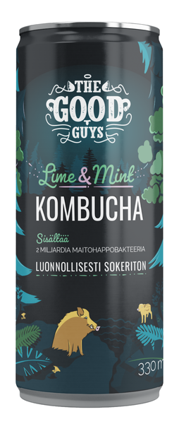 The Good Guys Kombucha Lime sokton 0,33l