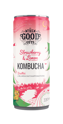 The Good Guys Strawberry & Lemon Kombucha 0,33l luomu