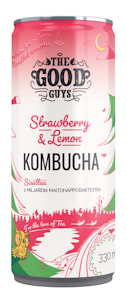 The Good Guys Strawberry & Lemon Kombucha 0,33l luomu