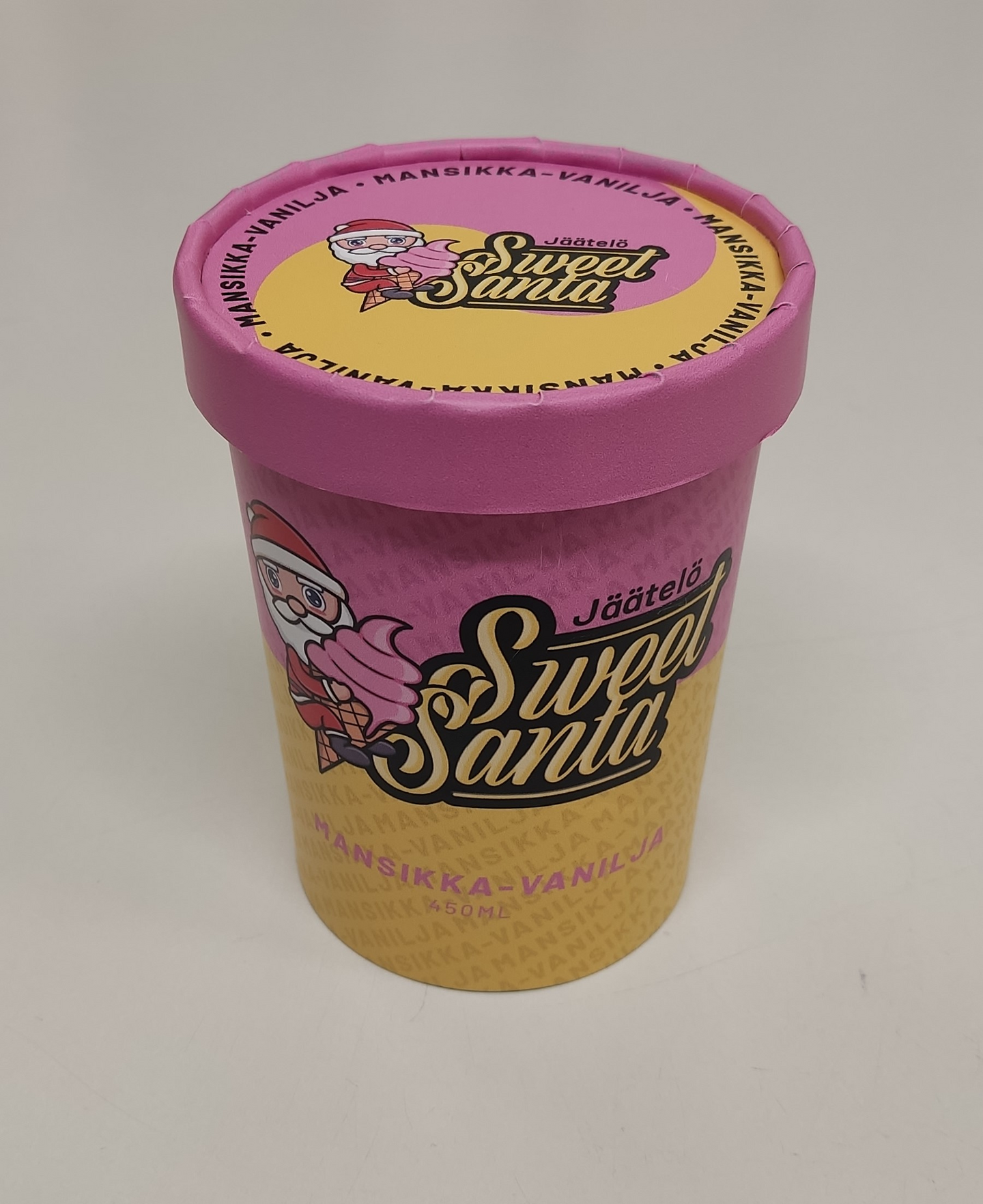 Sweet Santa mansikka-vaniljajäätelö 450ml laktoositon