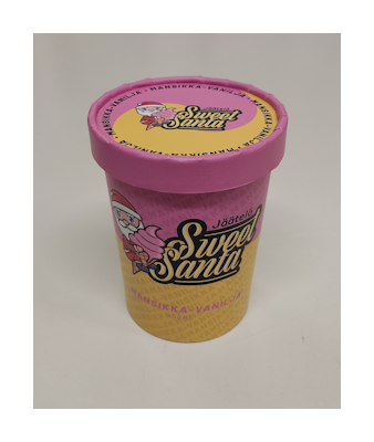 Sweet Santa mansikka-vaniljajäätelö 450ml laktoositon