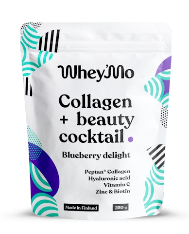 Whey'Mo Collagen + beauty coctail 250g mustikka