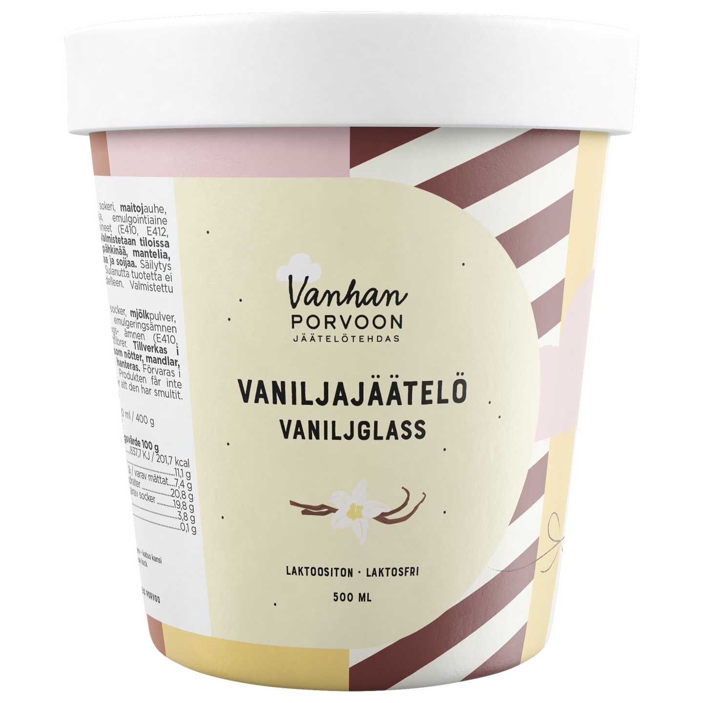 Vanhan Porvoon jäätelötehdas 500ml vanilja