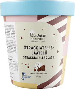 Vanhan Porvoon Jäätelötehdas Stracciatellajäätelö 500 ml