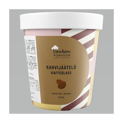 Vanhan Porvoon Jäätelötehdas Kahvijäätelö 500 ml laktoositon